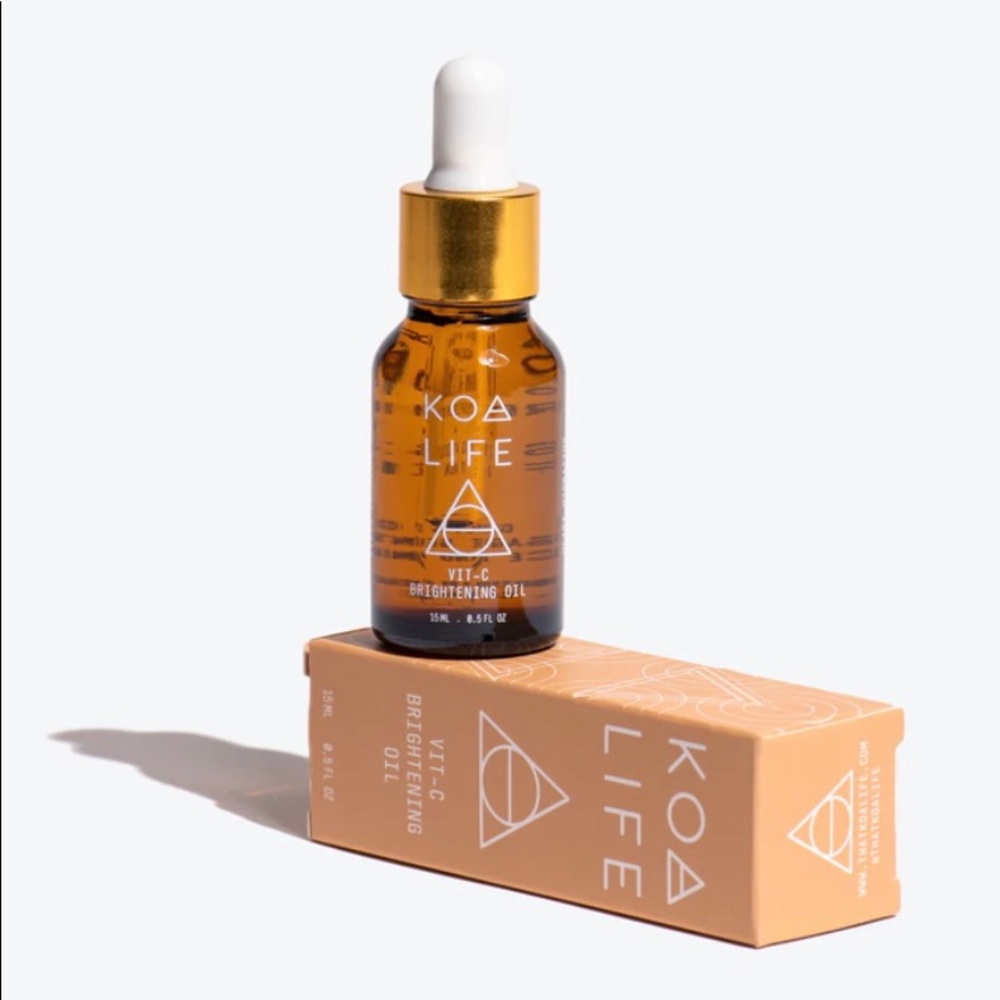 KOA LIFE Vit-C Brightening Oil – Amber & Gold Facial Serum